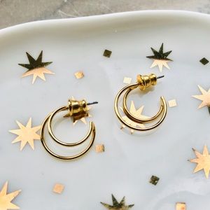 Vintage • Mini Moon Hoops 🌙